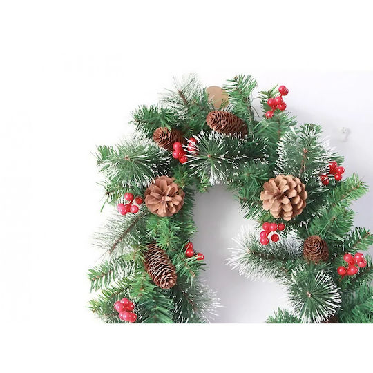 Crăciun Decorativ Plastic Coroană de flori cu Diametru 180cm.