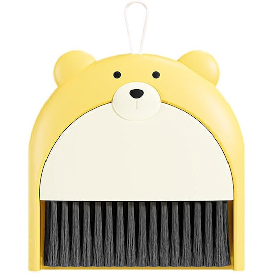 Besen Kehrschaufel Set Flippy Büro Aus Pp Bär Modell 23,5 X 18 Cm Gelb