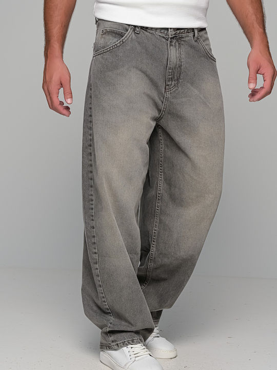 Men's Jean Pants with Relaxed Baggy Fit Gray