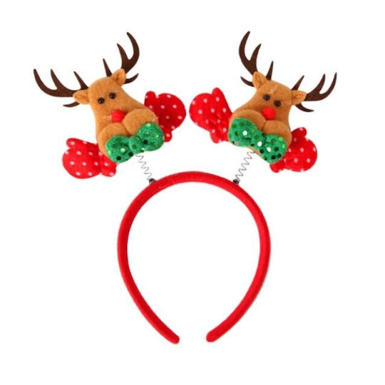 Dekorative Krone Flippy Weihnachtsbekleidungsaccessoires 12 X 25 Cm Rentier Geweih Muster Einheitsgröße Rot Braun