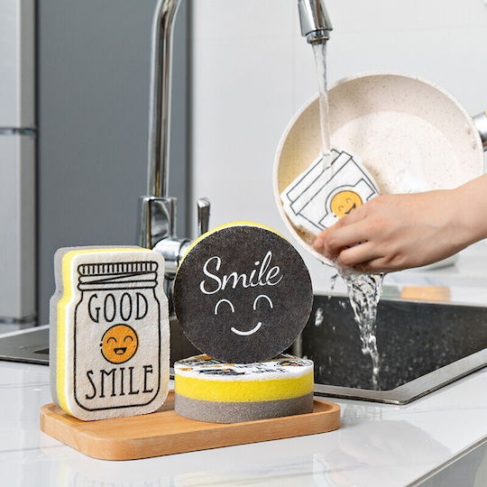 Set 4 Flippy Dish Sponges Funny Theme Model 2