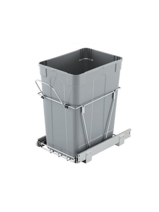 Vevor Coș De Gunoi Pentru Dulap Din Plastic Gri 40.7x28.5x48.3cm