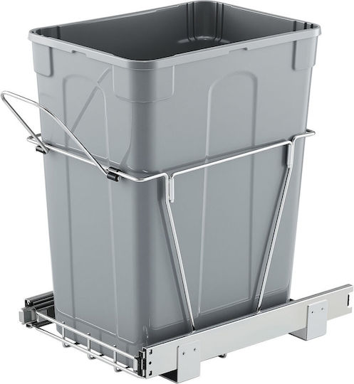 Vevor Plastic Grey Waste Bin for Cabinet 40.7x28.5x48.3cm