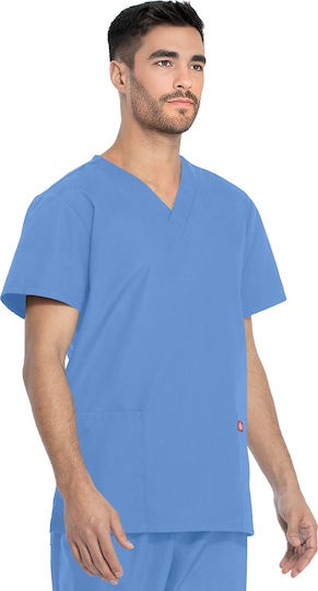Dickies Unisex Σετ Ιατρικό Παντελόνι και Μπλούζα Γαλάζιο από Βαμβάκι και Πολυεστέρα