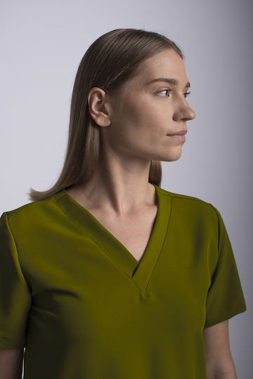 Numascrubs Women's Green Medical Blouse