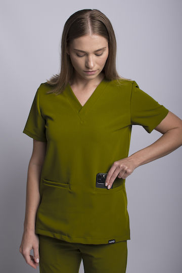 Numascrubs Women's Green Medical Blouse