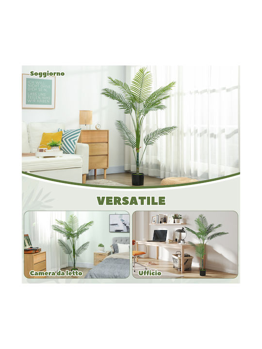 Homcom Artificial Areca Plant Tall 150 Cm Indoor Pot Decoration Home Office Green 83c-057v00gn