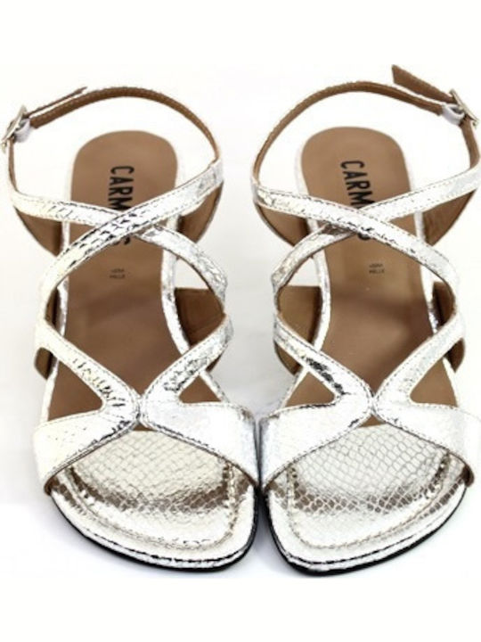 Leather Sandals Silver