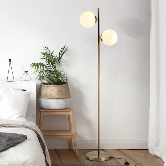 HomCom Stehlampe H165cm. Gold HomCom Stehlampe H165cm. Gold