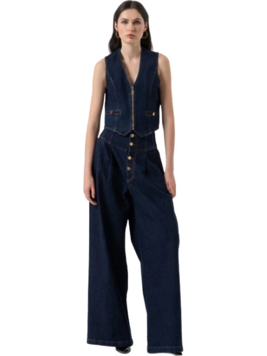 Women's Vest Denim Blue