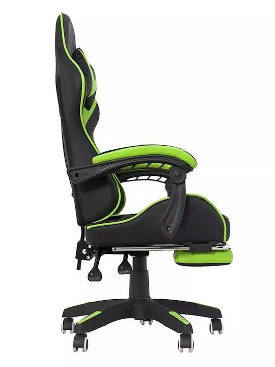 Gaming Stuhl mit Fußstütze Schwarz