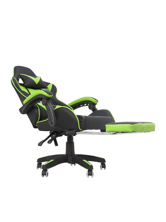 Gaming Chair with Footrest Green