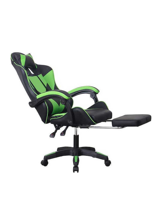 Gaming Chair with Footrest Green