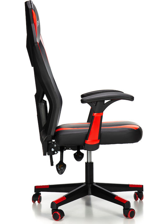 Scaun Gaming Din piele ecologică cu Brațe Reglabile Roșie