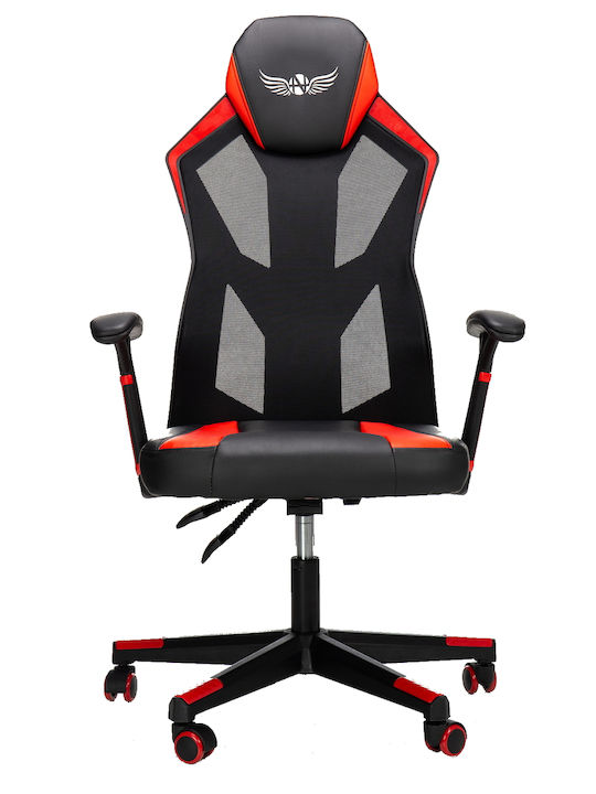 Scaun Gaming Din piele ecologică cu Brațe Reglabile Roșie