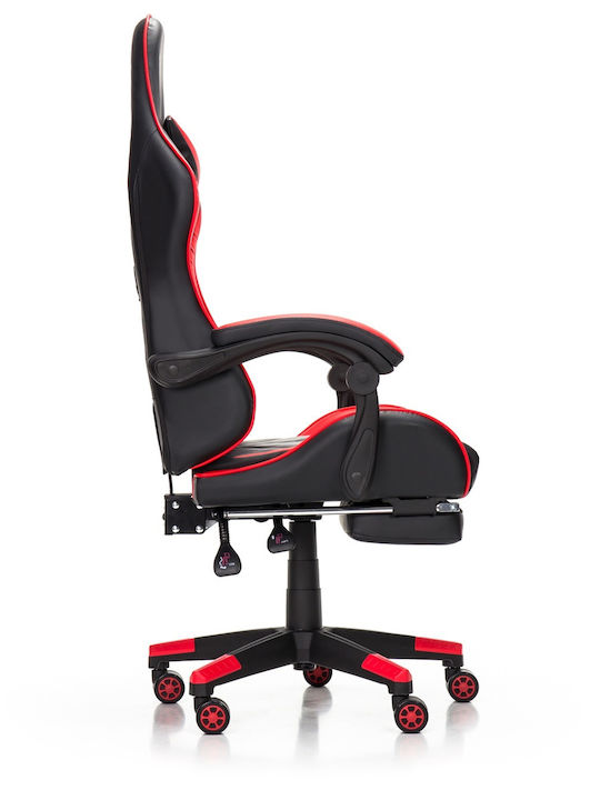 Gaming Chair with Footrest Red