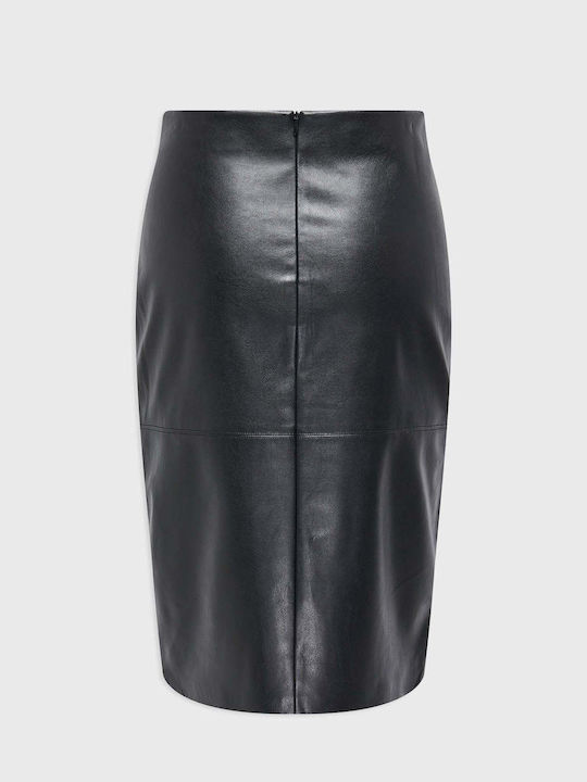 Кожа Midi Пола Black