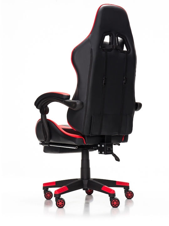 Gaming Chair with Footrest Red