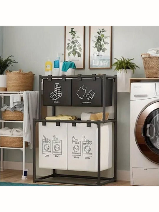 Fabric Laundry Basket 97x44x57cm Black
