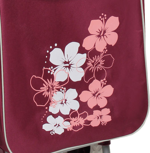 Shopping Trolley Burgundy 34x28x93cm