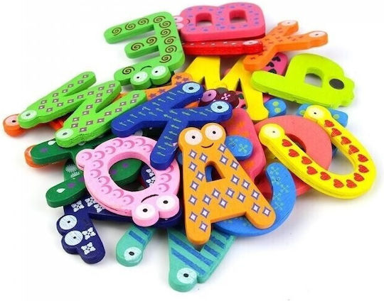 Set 26 Magnete Decorative Pentru Frigider Copii Flippy Alfabet A-z Model Figurine Amuzante Lemn Multicolor