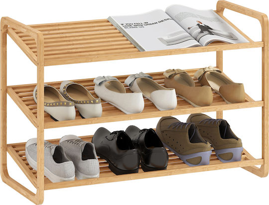 Bamboo Shoe Organizer Beige 76x33x50.8cm