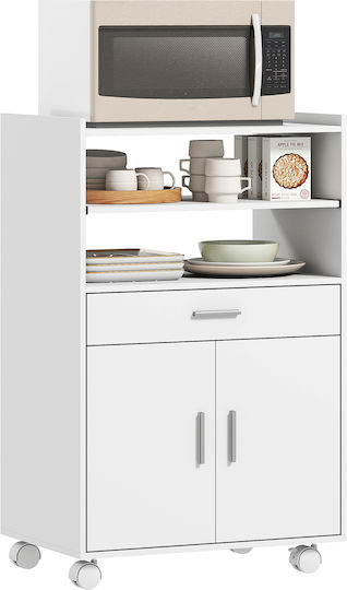 Kleiderschrank Büro mit Rollen White 59x40x92cm