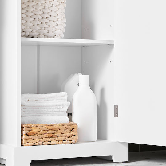 SoBuy Badezimmerschrank B42xT30xH93cm Weiß