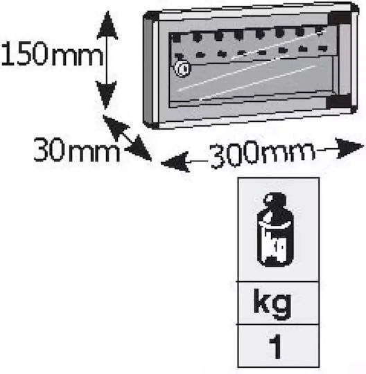 Viometal 1508 Κλειδοθήκη Τοίχου 8 Θέσεων Λευκό Καφέ