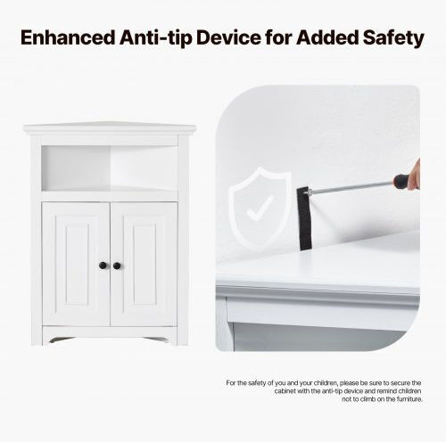 Entry Furniture with Wardrobe White 32x84x64cm