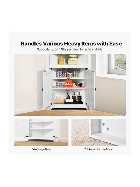 Entry Furniture with Wardrobe White 32x84x64cm