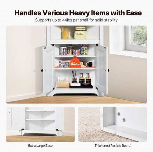 Entry Furniture with Wardrobe White 32x84x64cm