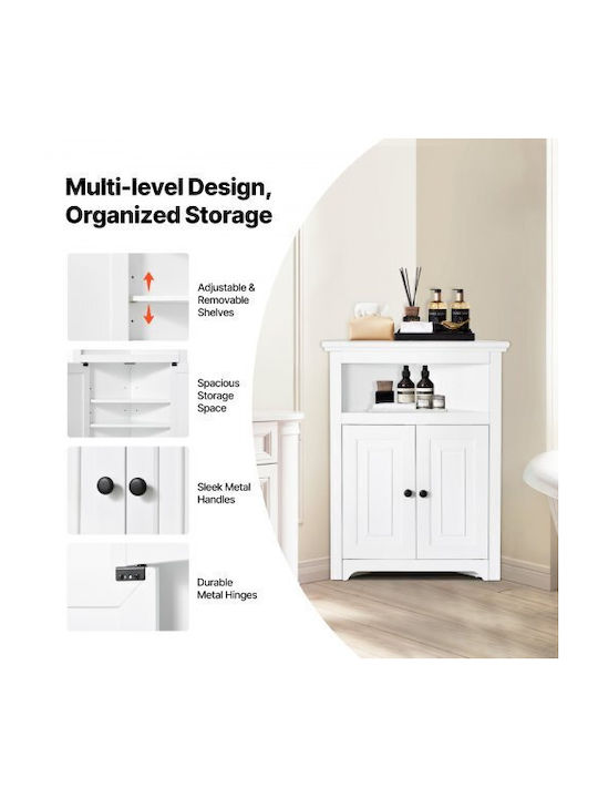 Entry Furniture with Wardrobe White 32x84x64cm