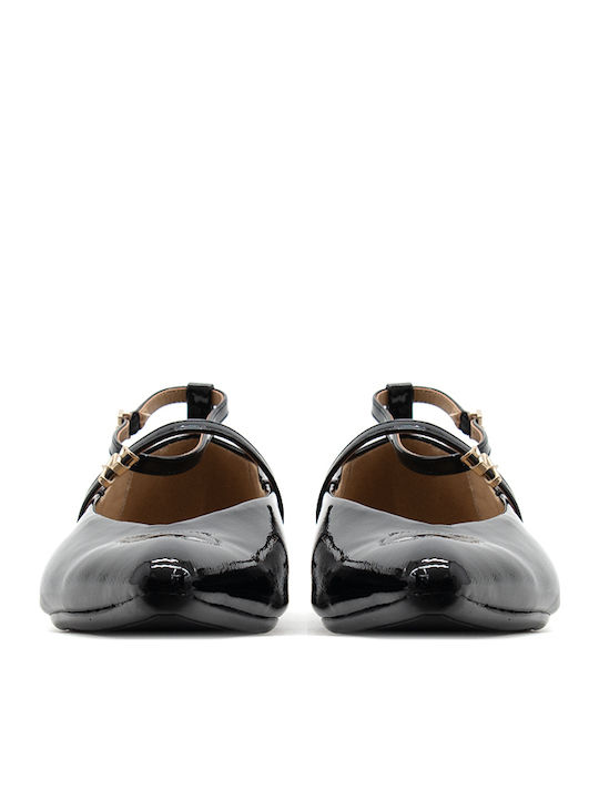 Armani Exchange Pointy Ballerinas With strap Black