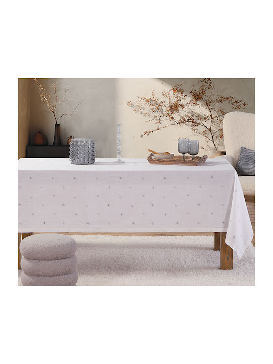 Nef-Nef Homeware Τραπεζομάντηλο Βαμβακερό Serena Ecru 150x300εκ.