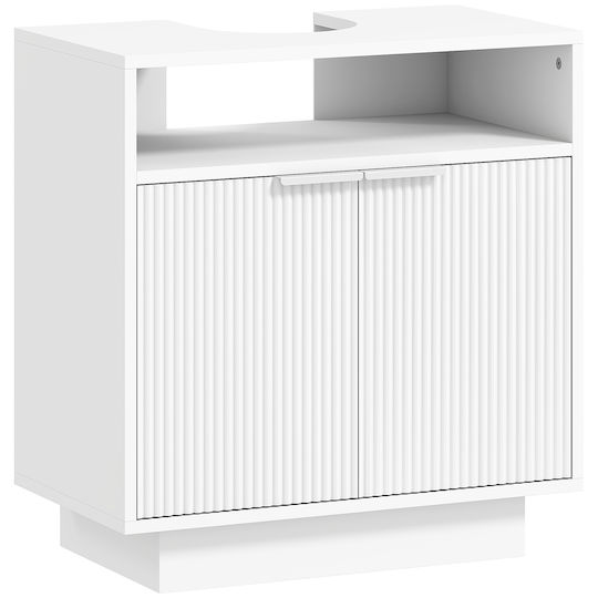 HomCom Πάγκος με Νιπτήρα Μελαμίνη Μ60xΒ33xΥ63cm Λευκό