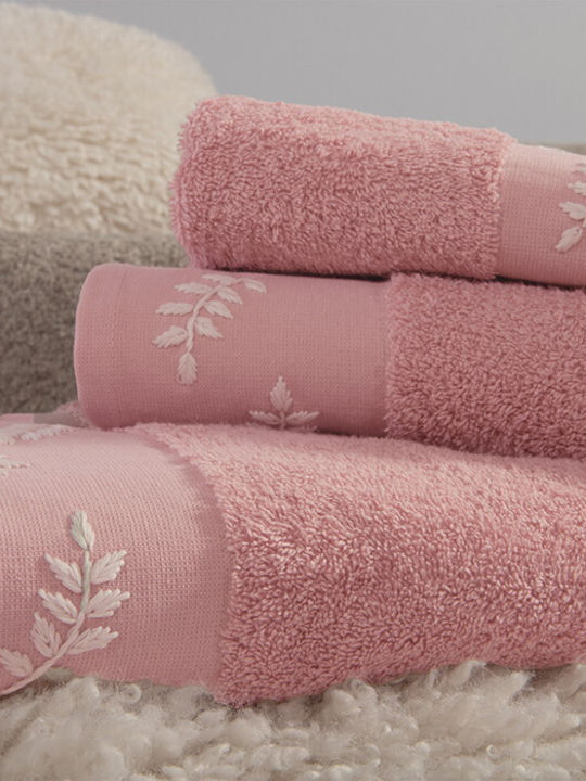 Nef-Nef Homeware Комплект Хавлиени Кърпи 3 Бр Amaranda Розови Тегло 500гр/м²