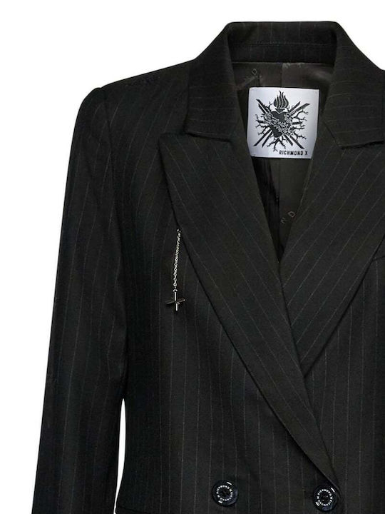 Richmond Damen Blazer Μαύρο Ριγέ
