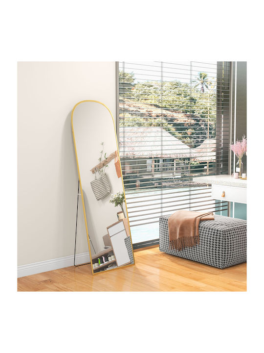 HomCom Gold Aluminum Floor Mirror 170x50cm