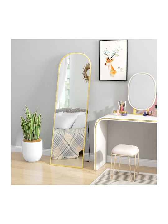HomCom Gold Aluminum Floor Mirror 170x50cm
