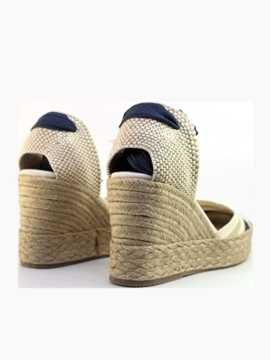Women's Fabric Platform Espadrilles Navy Blue
