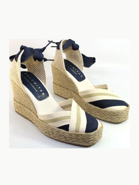 Women's Fabric Platform Espadrilles Navy Blue