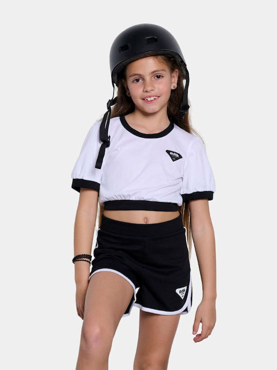 Παιδικό Crop Top Κοντομάνικο Λευκό