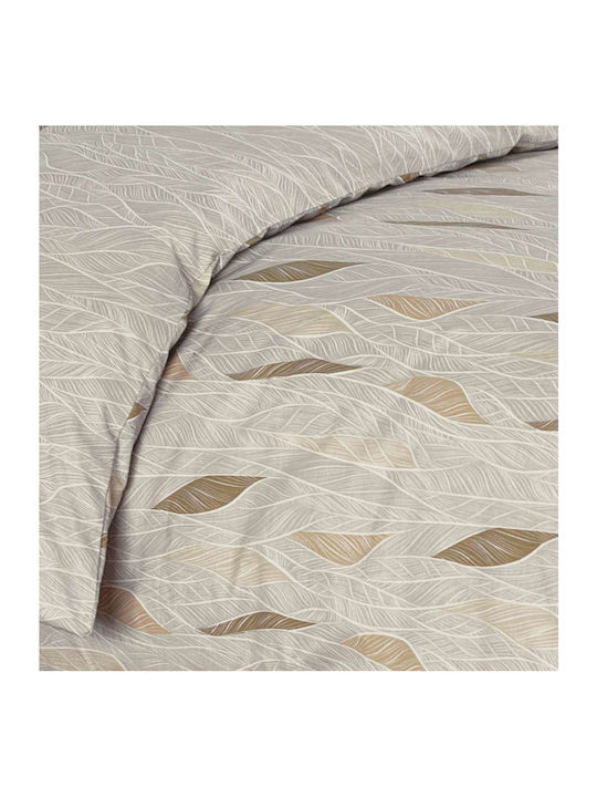 Espree Set Cotton Duvet Cover Single with Pillowcase 160x240cm Cypres Beige
