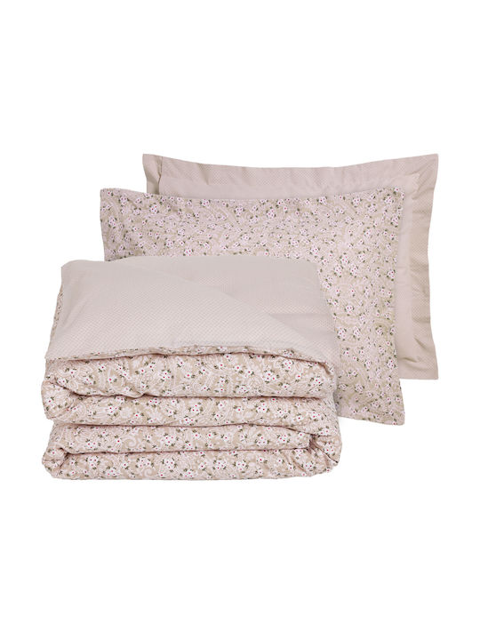 Das Home Duvet Cover Set Single with Pillowcase 160x240 Casual 5434 Taupe