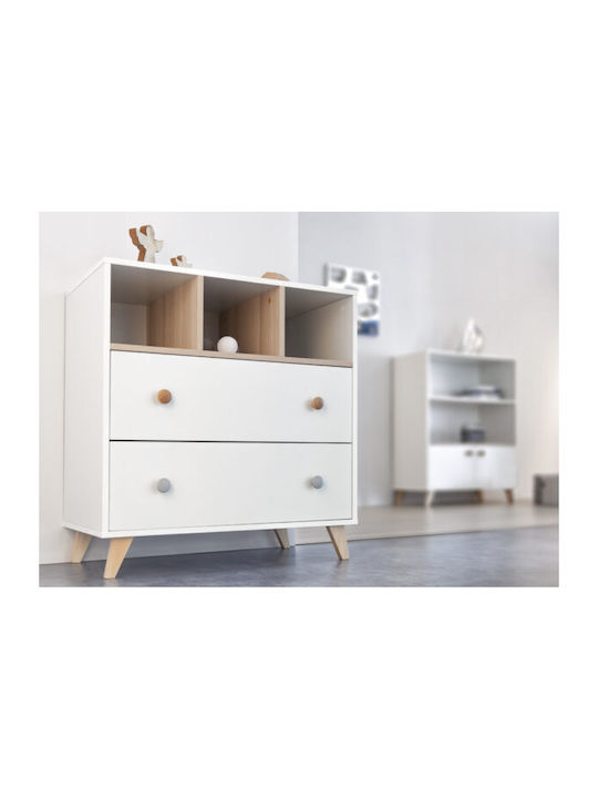 Colette Βρεφική Συρταριέρα με 2 Συρτάρια 86x48x92cm