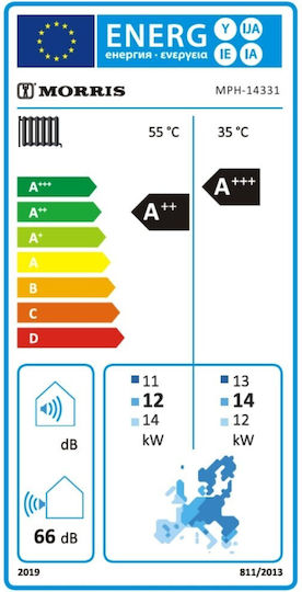 Morris Single Phase Heat Pump 14kW 65°C Monoblock