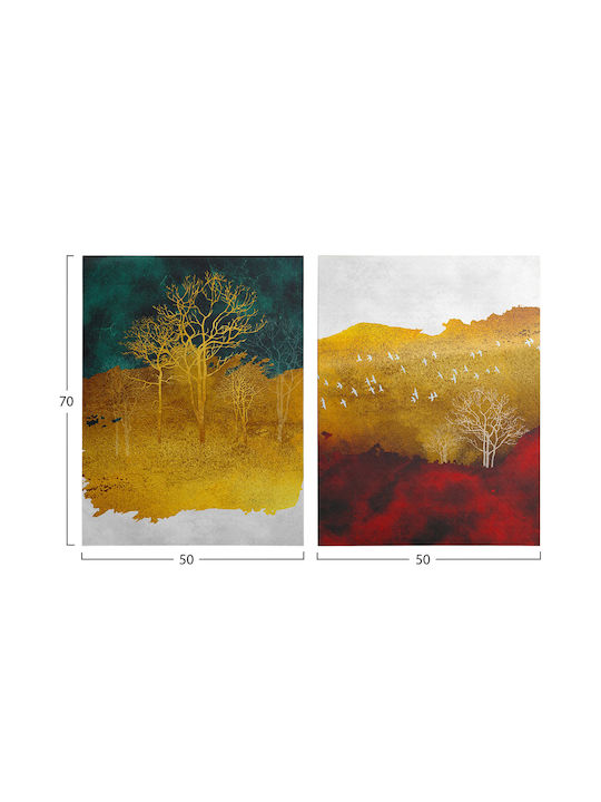 HomeMarkt Gobi Δίπτυχος Πίνακας σε Καμβά 50x70cm