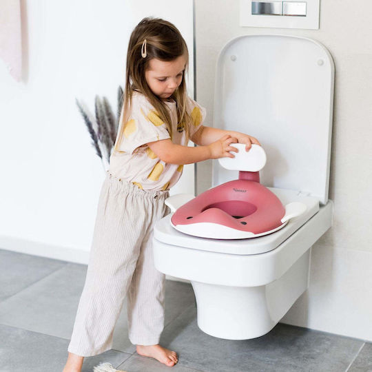 Kindsgut Kindsgut Toddler Toilet Seat Whale Pink with Handles