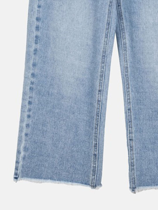 Pantalon Larg din Blugi pentru Copii Albastru
